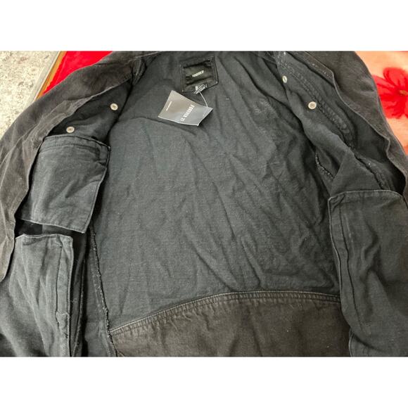 Forever 21 Faux Suede Motorcycle Jacket Black Medium Crosszipped - Picture 8 of 8